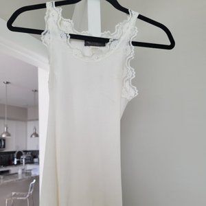 Womens Rose Munde White Lace Tank Top